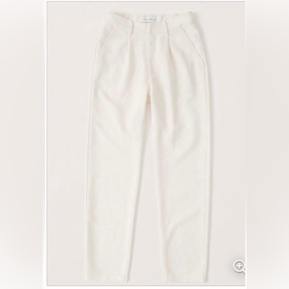 Abercrombie & Fitch Cream Dad Pants (Trousers)